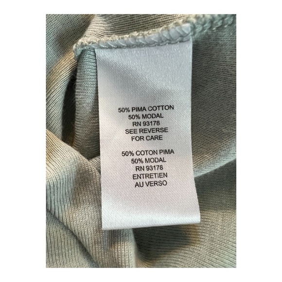 β¨ EUC ELIE TAHARI Womenβs Sage Green Cowl Neck Short Sleeve Shirt | Size M - Picture 6 of 6
